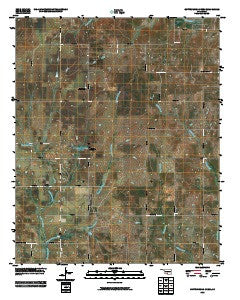 Cottonwood Creek Oklahoma Historical topographic map, 1:24000 scale, 7.5 X 7.5 Minute, Year 2010