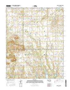 Council Hill Oklahoma Current topographic map, 1:24000 scale, 7.5 X 7.5 Minute, Year 2016