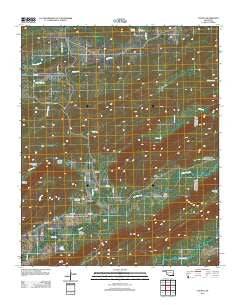 Counts Oklahoma Historical topographic map, 1:24000 scale, 7.5 X 7.5 Minute, Year 2012