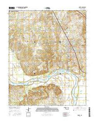 Coweta Oklahoma Current topographic map, 1:24000 scale, 7.5 X 7.5 Minute, Year 2016