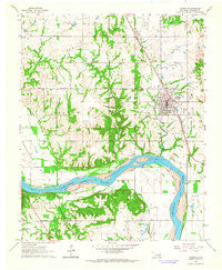 Coweta Oklahoma Historical topographic map, 1:24000 scale, 7.5 X 7.5 Minute, Year 1963
