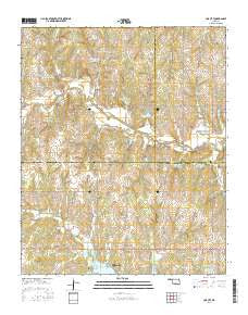 Cox City Oklahoma Current topographic map, 1:24000 scale, 7.5 X 7.5 Minute, Year 2016