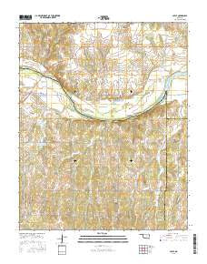 Coyle Oklahoma Current topographic map, 1:24000 scale, 7.5 X 7.5 Minute, Year 2016