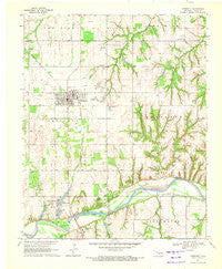Crescent Oklahoma Historical topographic map, 1:24000 scale, 7.5 X 7.5 Minute, Year 1970