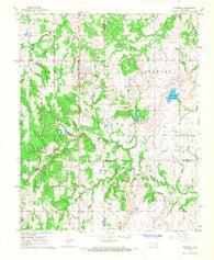 Cromwell Oklahoma Historical topographic map, 1:24000 scale, 7.5 X 7.5 Minute, Year 1967