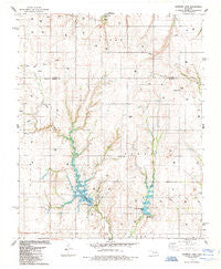 Crowder Lake Oklahoma Historical topographic map, 1:24000 scale, 7.5 X 7.5 Minute, Year 1985