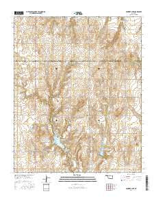 Crowder Lake Oklahoma Current topographic map, 1:24000 scale, 7.5 X 7.5 Minute, Year 2016