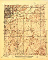 Crutcho Creek Oklahoma Historical topographic map, 1:24000 scale, 7.5 X 7.5 Minute, Year 1934