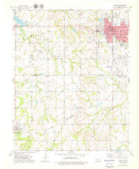 Cushing Oklahoma Historical topographic map, 1:24000 scale, 7.5 X 7.5 Minute, Year 1975
