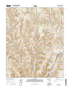 Custer City Oklahoma Current topographic map, 1:24000 scale, 7.5 X 7.5 Minute, Year 2016