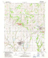 Cyril Oklahoma Historical topographic map, 1:24000 scale, 7.5 X 7.5 Minute, Year 1991