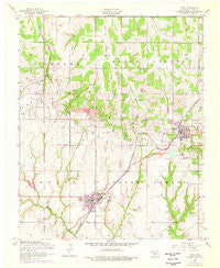 Cyril Oklahoma Historical topographic map, 1:24000 scale, 7.5 X 7.5 Minute, Year 1956
