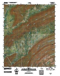 Daisy Oklahoma Historical topographic map, 1:24000 scale, 7.5 X 7.5 Minute, Year 2009