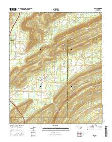 Daisy Oklahoma Current topographic map, 1:24000 scale, 7.5 X 7.5 Minute, Year 2016