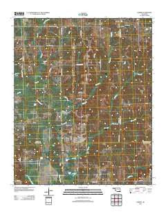 Darwin Oklahoma Historical topographic map, 1:24000 scale, 7.5 X 7.5 Minute, Year 2012