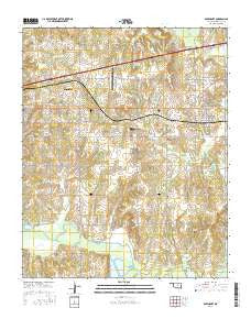 Davenport Oklahoma Current topographic map, 1:24000 scale, 7.5 X 7.5 Minute, Year 2016
