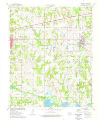 Davenport Oklahoma Historical topographic map, 1:24000 scale, 7.5 X 7.5 Minute, Year 1974