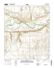 Davidson Oklahoma Current topographic map, 1:24000 scale, 7.5 X 7.5 Minute, Year 2016