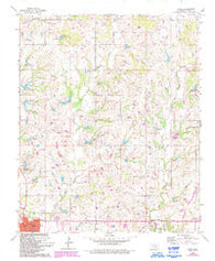 Davis Oklahoma Historical topographic map, 1:24000 scale, 7.5 X 7.5 Minute, Year 1965