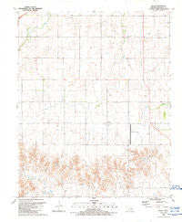 Delhi Oklahoma Historical topographic map, 1:24000 scale, 7.5 X 7.5 Minute, Year 1989