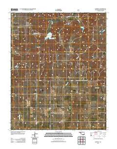 Dempsey Oklahoma Historical topographic map, 1:24000 scale, 7.5 X 7.5 Minute, Year 2012