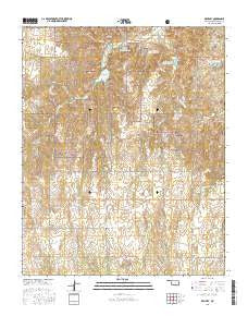 Dempsey Oklahoma Current topographic map, 1:24000 scale, 7.5 X 7.5 Minute, Year 2016