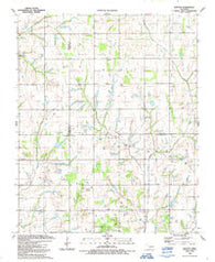 Denton Oklahoma Historical topographic map, 1:24000 scale, 7.5 X 7.5 Minute, Year 1991