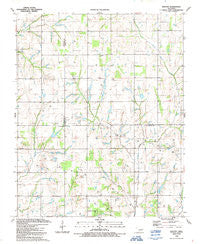 Denton Oklahoma Historical topographic map, 1:24000 scale, 7.5 X 7.5 Minute, Year 1991