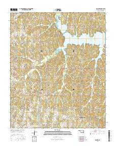 Denver Oklahoma Current topographic map, 1:24000 scale, 7.5 X 7.5 Minute, Year 2016
