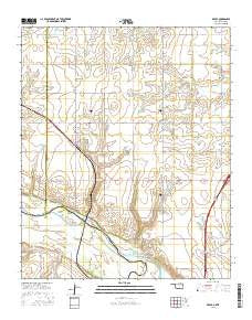 Devol Oklahoma Current topographic map, 1:24000 scale, 7.5 X 7.5 Minute, Year 2016