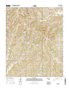 Dibble Oklahoma Current topographic map, 1:24000 scale, 7.5 X 7.5 Minute, Year 2016