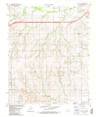 Dill City NE Oklahoma Historical topographic map, 1:24000 scale, 7.5 X 7.5 Minute, Year 1983
