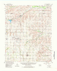 Dill City Oklahoma Historical topographic map, 1:62500 scale, 15 X 15 Minute, Year 1957