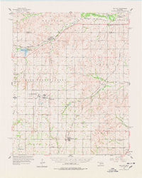 Dill City Oklahoma Historical topographic map, 1:62500 scale, 15 X 15 Minute, Year 1957