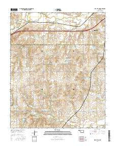 Dill City NE Oklahoma Current topographic map, 1:24000 scale, 7.5 X 7.5 Minute, Year 2016