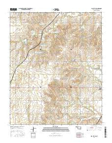 Dill City SE Oklahoma Current topographic map, 1:24000 scale, 7.5 X 7.5 Minute, Year 2016