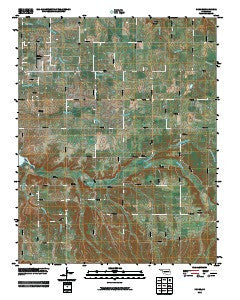 Dodge Oklahoma Historical topographic map, 1:24000 scale, 7.5 X 7.5 Minute, Year 2010