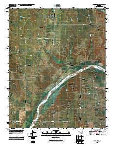 Doga Creek Oklahoma Historical topographic map, 1:24000 scale, 7.5 X 7.5 Minute, Year 2009