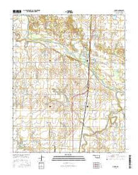 Dover Oklahoma Current topographic map, 1:24000 scale, 7.5 X 7.5 Minute, Year 2016