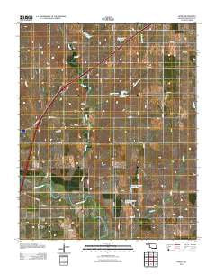 Doxey Oklahoma Historical topographic map, 1:24000 scale, 7.5 X 7.5 Minute, Year 2012