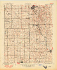 Drumright Oklahoma Historical topographic map, 1:62500 scale, 15 X 15 Minute, Year 1931