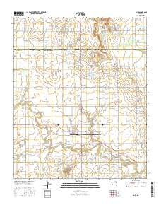Duke Oklahoma Current topographic map, 1:24000 scale, 7.5 X 7.5 Minute, Year 2016