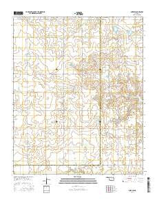 Duke SW Oklahoma Current topographic map, 1:24000 scale, 7.5 X 7.5 Minute, Year 2016