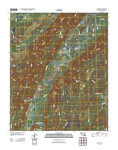 Dunbar Oklahoma Historical topographic map, 1:24000 scale, 7.5 X 7.5 Minute, Year 2012