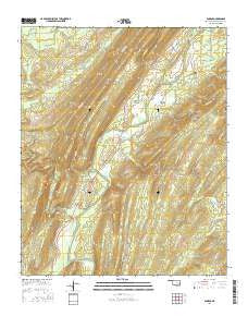 Dunbar Oklahoma Current topographic map, 1:24000 scale, 7.5 X 7.5 Minute, Year 2016