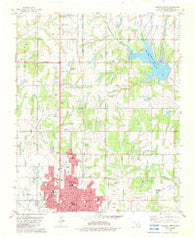 Duncan North Oklahoma Historical topographic map, 1:24000 scale, 7.5 X 7.5 Minute, Year 1982