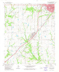 Durant South Oklahoma Historical topographic map, 1:24000 scale, 7.5 X 7.5 Minute, Year 1980