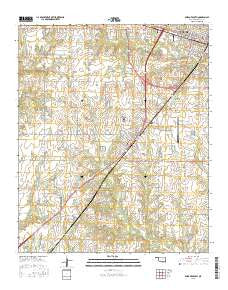 Durant South Oklahoma Current topographic map, 1:24000 scale, 7.5 X 7.5 Minute, Year 2016