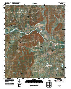 Dustin Oklahoma Historical topographic map, 1:24000 scale, 7.5 X 7.5 Minute, Year 2010