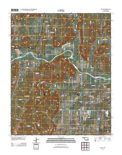 Dustin Oklahoma Historical topographic map, 1:24000 scale, 7.5 X 7.5 Minute, Year 2012